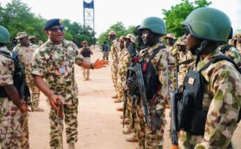 Theatre Commander visits, charges troops to sustain aggressive posture against terrorists 1 IMG 20250829 WA0011